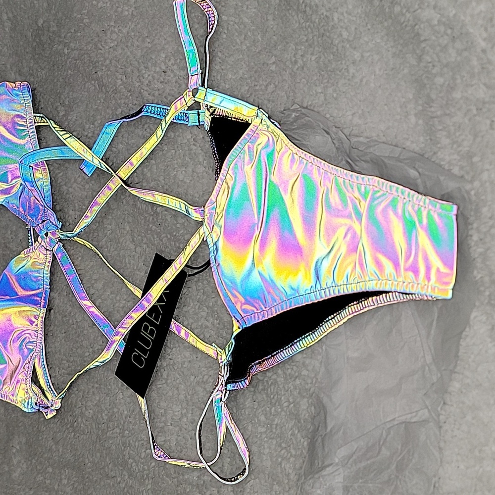 DOLLS KILL X CLUB EXX REFLECTIVE BODYSUIT - Picture 9 of 12